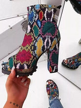 Peep Toe Side Zipper Chunky Heel Boots